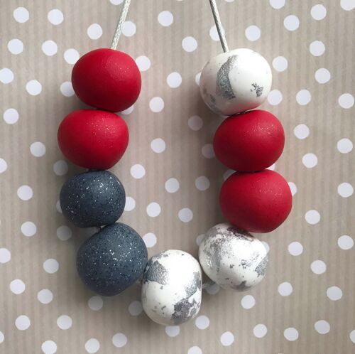 Red sparkle Christmas necklace