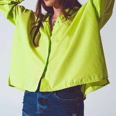 Loose Fit Blouse in Lime Green