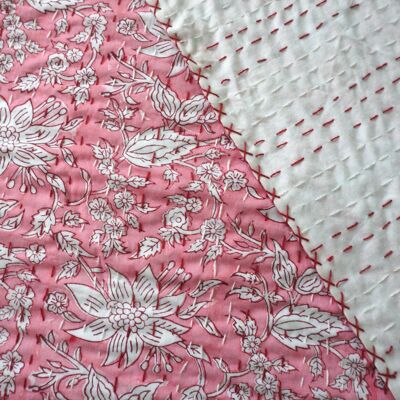 Couvre-lit en coton imprimé "Rosée du matin"
