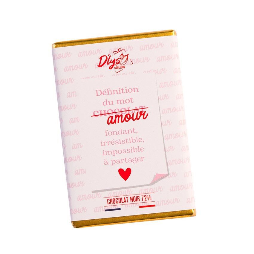 Achat Définition du mot chocolat Mini tablette de chocolat noir en gros