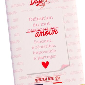 Définition du mot chocolat - Mini tablette de chocolat noir 2