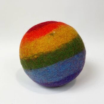 Balle 12,5 cm en laine feutrée Rainbow 3