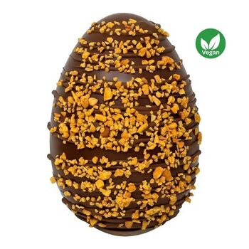 Oeuf de Pâques au chocolat végétalien avec nid d'abeille 2