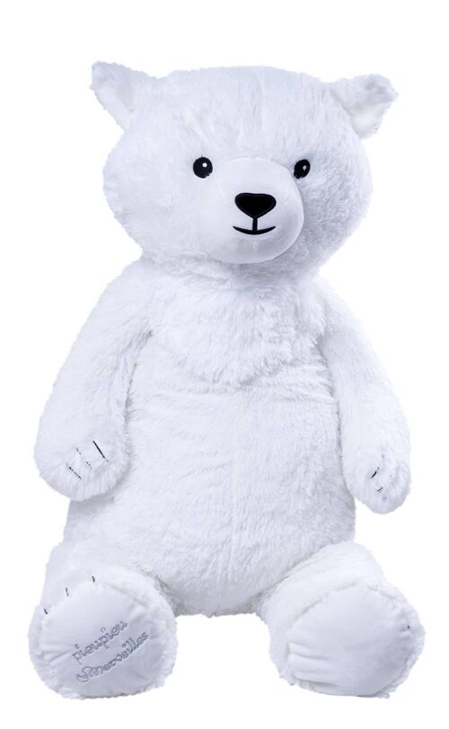 Peluche géante Ours Polaire Nanuq 100cm - Made in France