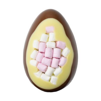 Mini huevo de Pascua con malvavisco y chocolate con leche