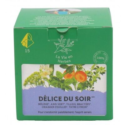 Evening delight Pyramid herbal teas, 1.4g x15