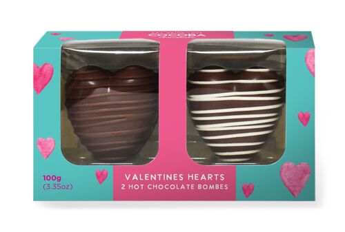 Heart Shaped Hot Chocolate Bombe Twin Pack