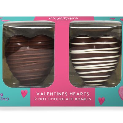 Heart Shaped Hot Chocolate Bombe Twin Pack