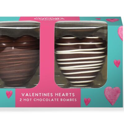 Heart Shaped Hot Chocolate Bombe Twin Pack