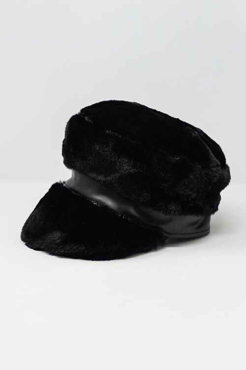 borg baker boy cap in black