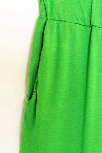 pantalon d'été large en viscose vert 2