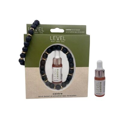 Bracelet d'aromathérapie en perles de lave aux huiles essentielles - Centre
