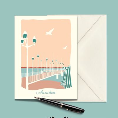 Postcard ARCACHON Jetée Thiers - 15x21cm