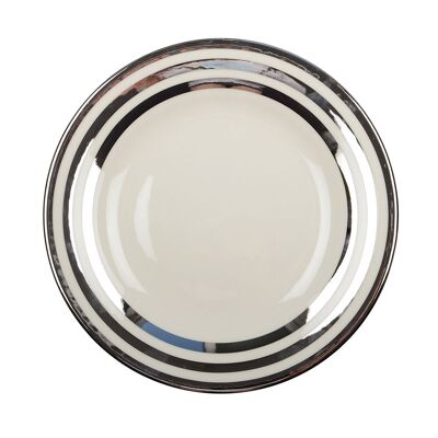 ASSIETTES CREUSE TRIPLE FILET ARGENT 23CM