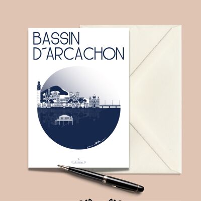 Postkarte ARCACHON Die Stadt - 15x21cm