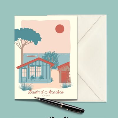 Carte Postale ARCACHON L'Herbe - 15x21cm