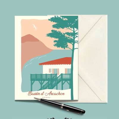 Carte Postale BASSIN D'ARCACHON La Dune  - 15x21cm