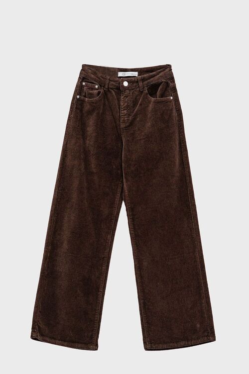 cord pants in dark brown