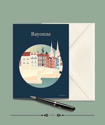 Carte Postale BAYONNE Le pont saint Esprit  - 15x21cm 1