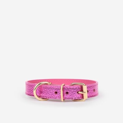 Collier jouet en métal fuchsia