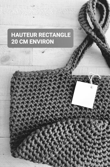 Sac cabas en fil recyclé, avec bandoulières 7