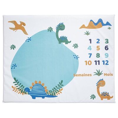 PVC play mat 72x92 cm with baby steps Funny Dino