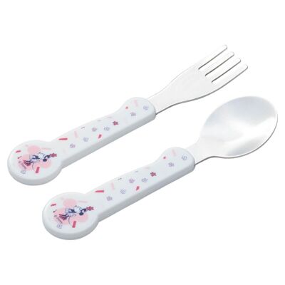 Set of 2 Minnie Confetti Baby Cutlery