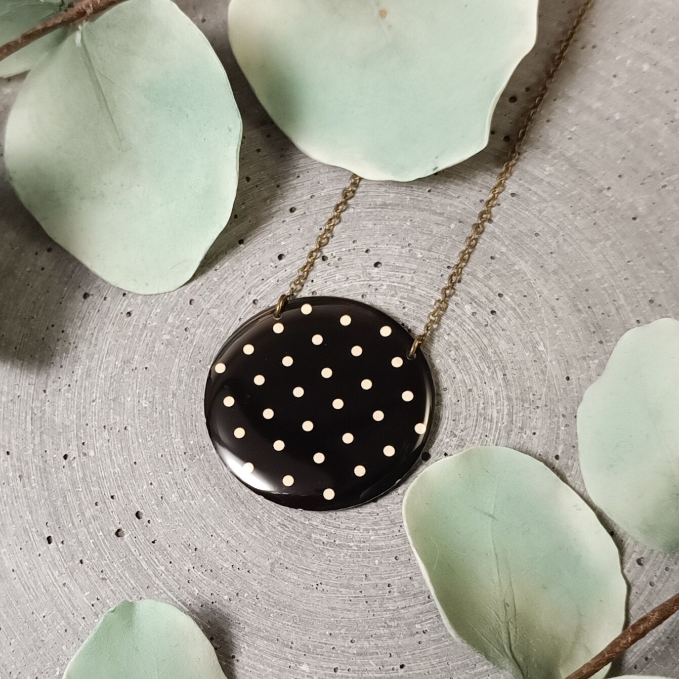 Collana reversibile Valençay – pois 0430