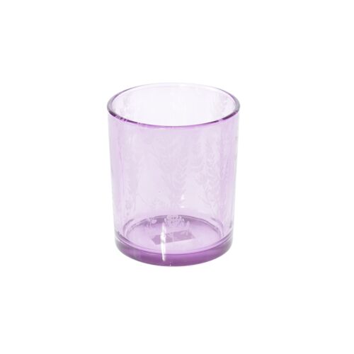 Glas-Windlicht Lavendel, Ø 9 x 10 cm, lila, 805639