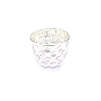 Lanterne ronde en verre, Ø 8 x 7 cm, violet, 812255 1