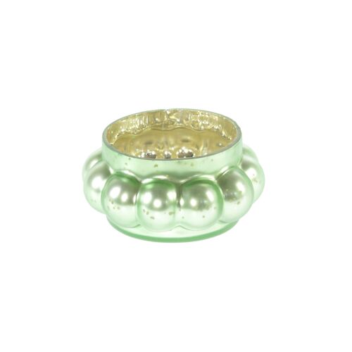 Glas-Teelichthalter King, Ø 9 x 4,5 cm, grün, 812354