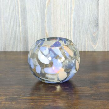 Lanterne ronde en verre, Ø 15 x 11 cm, clair/coloré, 812590 2