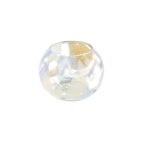 Glas-Windlicht rund, Ø 10,5 x 8 cm, klar/bunt, 812606