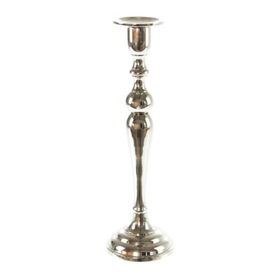 Aluminum candlestick small, Ø 11.5 x 39 cm, silver, 815225