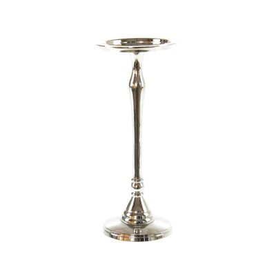 Aluminum candle holder, slim, large, Ø 10 x 23.5 cm, silver, 815287