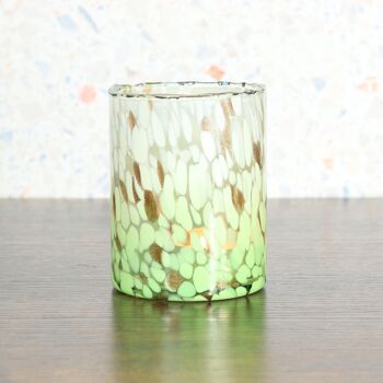 Lanterne en verre, Ø 9 x 11 cm, vert, 818301 2