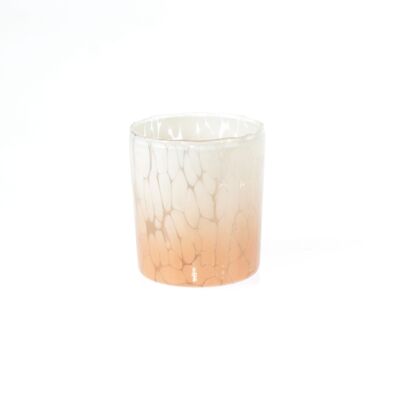 Glas-Windlicht, Ø 7,5 x 8 cm, orange, 818363