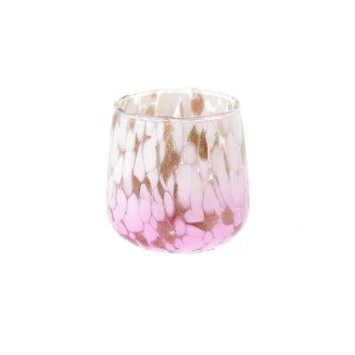 Lanterna in vetro, Ø 8 x 8 cm, rosa, 818431