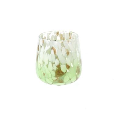 Glass lantern, Ø 8 x 8 cm, green, 818455