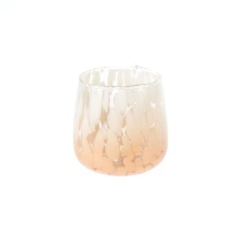 Lanterne en verre, Ø 8 x 8 cm, orange, 818462 1