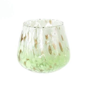Glas-Windlicht, Ø 13,5 x 13 cm, grün, 818554