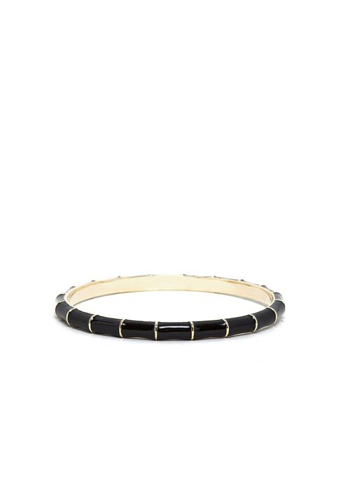 ENAMELED BLACK CUFF BRACELET