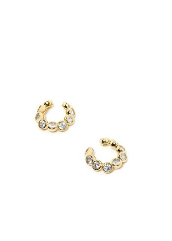 BOUCLES D'OREILLES EN OR AVEC CRISTAUX 1