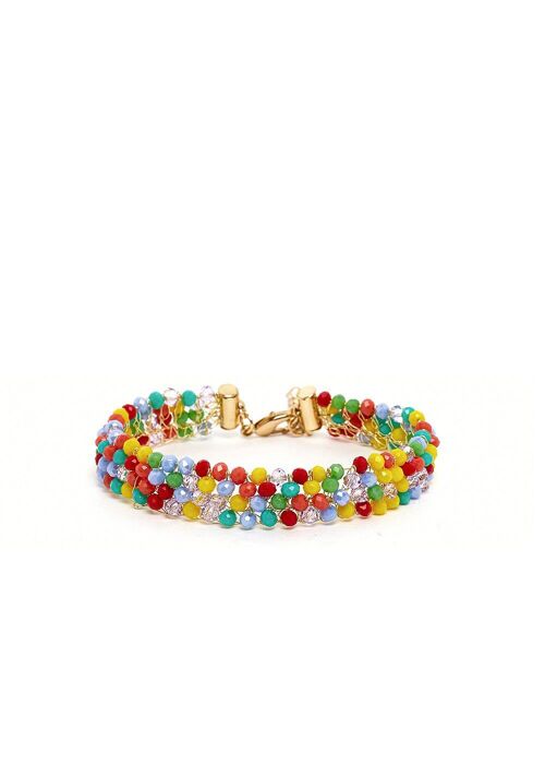 BRACELET WITH COLORED BEADS
