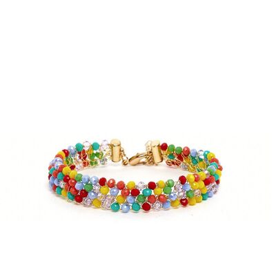 BRACELET WITH COLORED BEADS