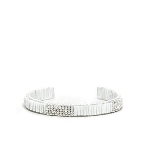 BRACELET MANCHETTE AVEC PERLES BLANCHES