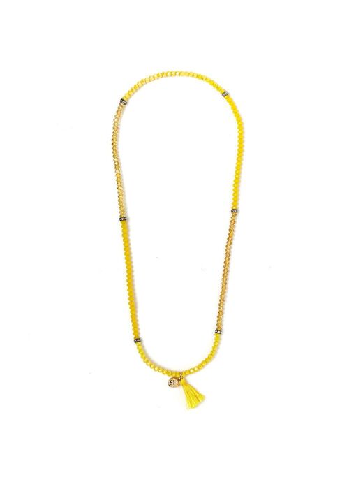 ELASTIC BRACELET NECKLACE WITH YELLOW CRYSTALS