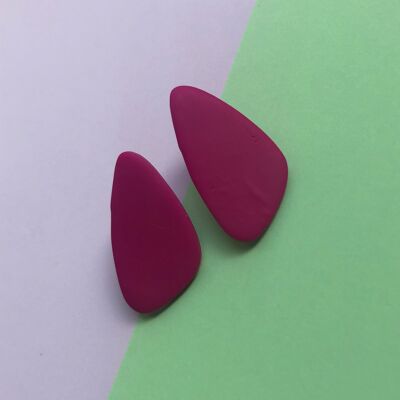 Hot pink giant stud earrings