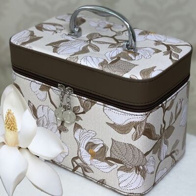 Damen-Kofferset „MANOLIA“ aus Kunstleder, 3. Größen für Schmuck oder Kosmetik. Abmessungen: 19x10x10cm / 21x13x14cm / 23x15x7cm LM-091B