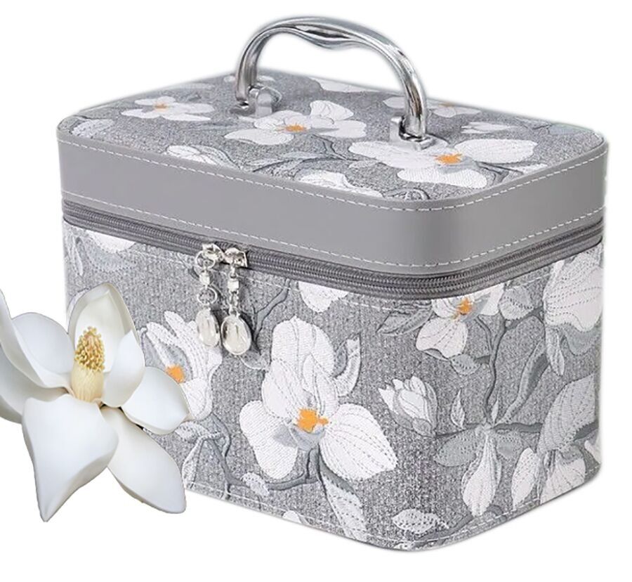 Set de valises pour femmes "MANOLIA" en similicuir, 3ème tailles pour bijoux ou cosmétiques. Dimension : 19x10x10cm / 21x13x14cm / 23x15x7cm LM-091C